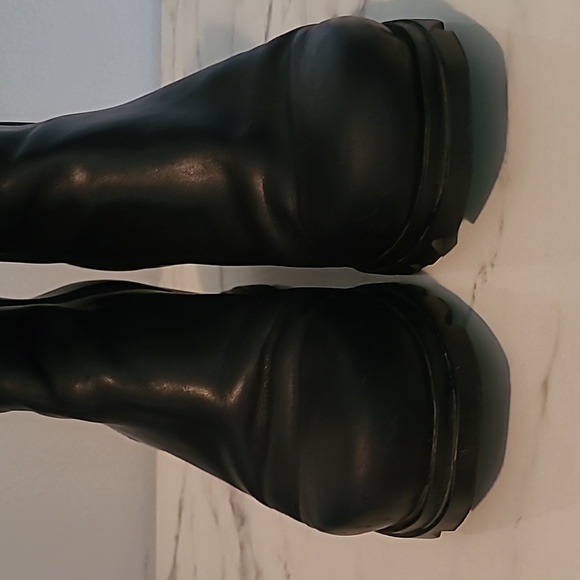 Sorel Joan Of Arctic III Black Leather Zip Boots Chucky Soles 8.5 Waterproof - Picture 4 of 15